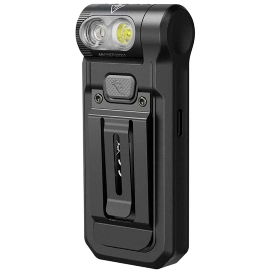 Fenix Everyday Carry Torch SW05R-RED Black Max 150 Lumens + Red Light, Max 39 Meter Beam Distance, Body Clip, Adjustable Head, Magnetic Tail, Built-in 700mAh Rechargeable Battery, 2-Years Free Repair Warranty (Battery included)!