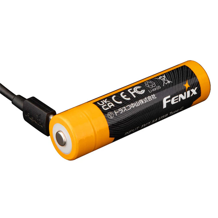 Fenix 18650 Li-ion Battery ARB-L18-4000U Rechargable Battery Button-Top, 4,000mAh, 3.6V, Built-in USB Type-C Port, With Protection Circuit in the Anode