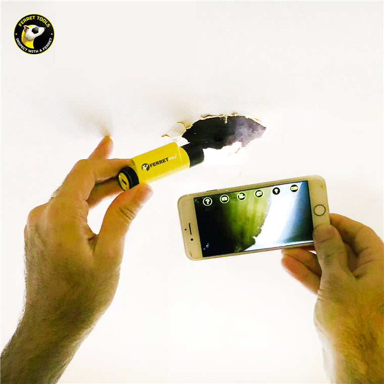 FERRET CFWF50A2 - Pro - Multipurpose Wireless Inspection Camera & Pulling Tool Kit. 720p HD Streaming.