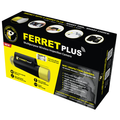 FERRET CFWF50P - Plus - Multipurpose Wireless Inspection Camera & Pulling Tool Kit. 720p HD Streaming.