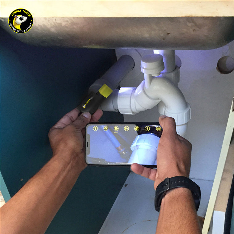 FERRET CFWF50P - Plus - Multipurpose Wireless Inspection Camera & Pulling Tool Kit. 720p HD Streaming.
