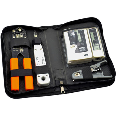 GOLDTOOL TTK-366 - 4-teiliges Netzwerk-Werkzeugset. Anlegewerkzeug (Low Impact) Modulares Crimpwerkzeug
