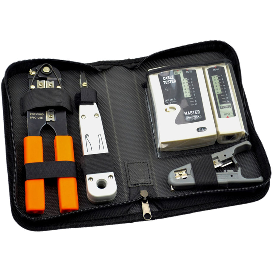 GOLDTOOL TTK-366 - 4 Piece Network Tool Kit. Low Impact Insertion Tool Modular Crimping Tool