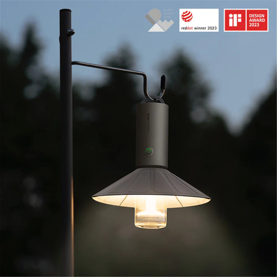 HOTO Multi-function Camping Light 3 modes: camping light, ambient light, flashlight, IPX6 water resistance, 180 measured lumens, 3100mAh lithium battery