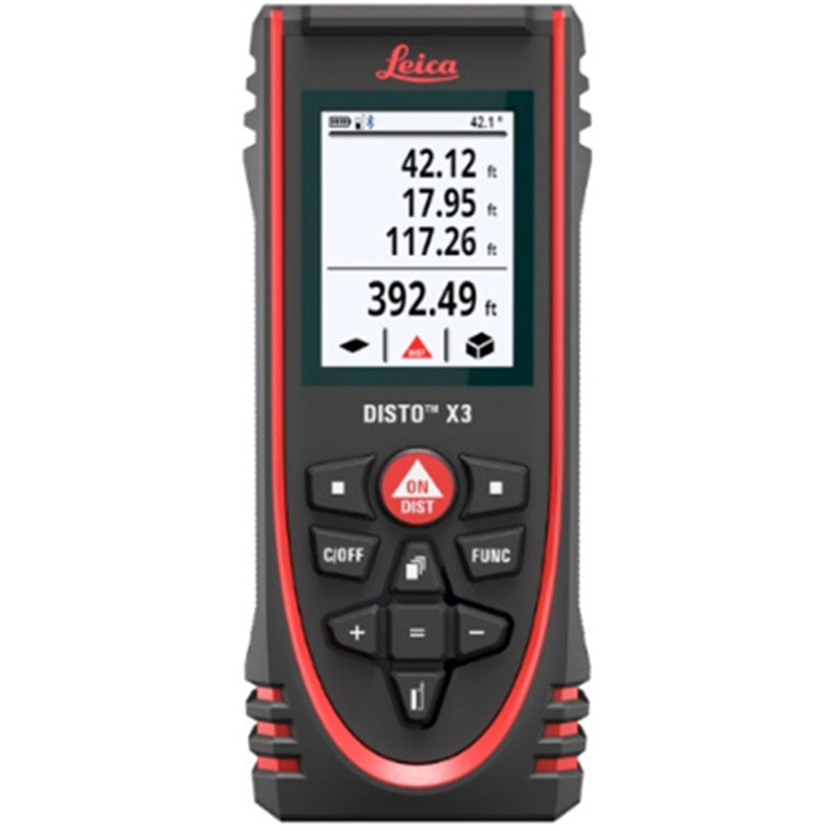 Leica Disto X3 IP65 rated laser distance meter ultra-rugged design 150m measuring range