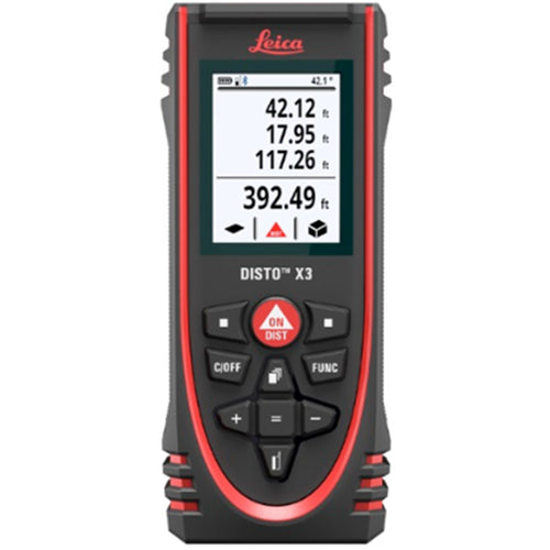 Leica Disto X3 IP65 rated laser distance meter ultra-rugged design 150m measuring range