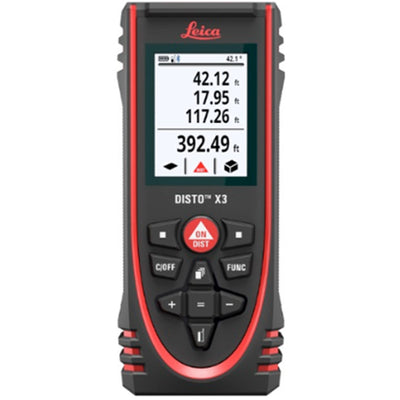Leica Disto X3 IP65 rated laser distance meter ultra-rugged design 150m measuring range