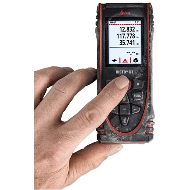 Leica Disto X3 IP65 rated laser distance meter ultra-rugged design 150m measuring range