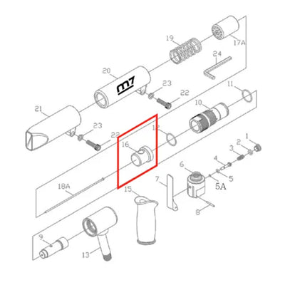 SN-2110P16 - M7 AIR NEEDLE SCALER ANVIL FOR SN-2110