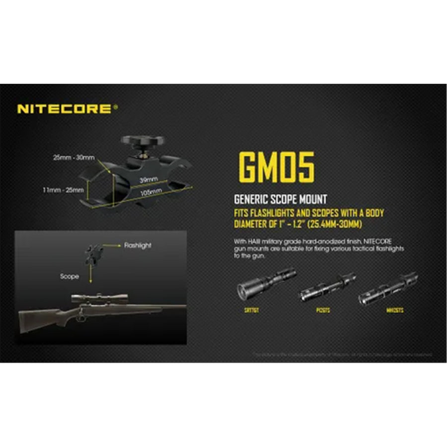 GM05 - NITECORE TASCHENLAMPENHALTERUNG EINSTELLBAR