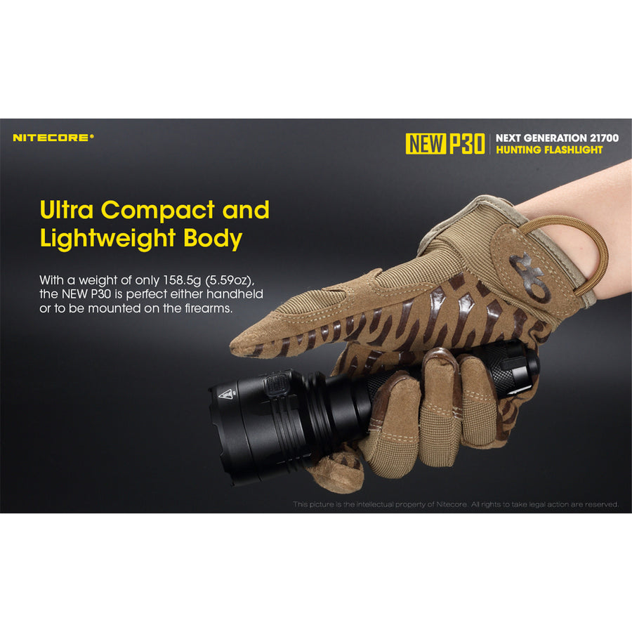 NEWP30SET - NITECORE NEW P30 LONG THROW TORCH NL2150R BATTERY INCLUDED