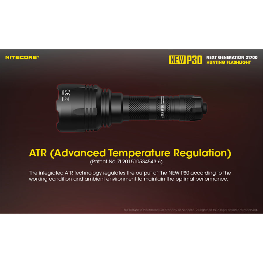 NEWP30SET - NITECORE NEW P30 LONG THROW TORCH NL2150R BATTERY INCLUDED