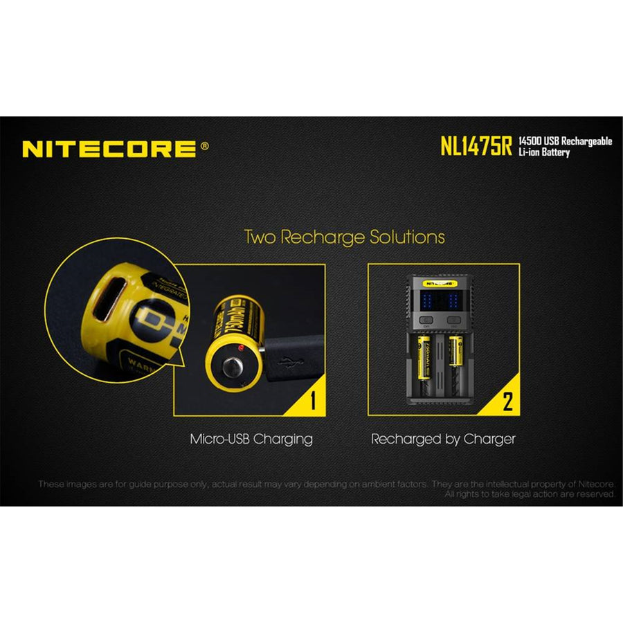 NL1475R - NITECORE LI-ION WIEDERAUFLADBARE 14500 BATTERIE 3.7V 750MAH