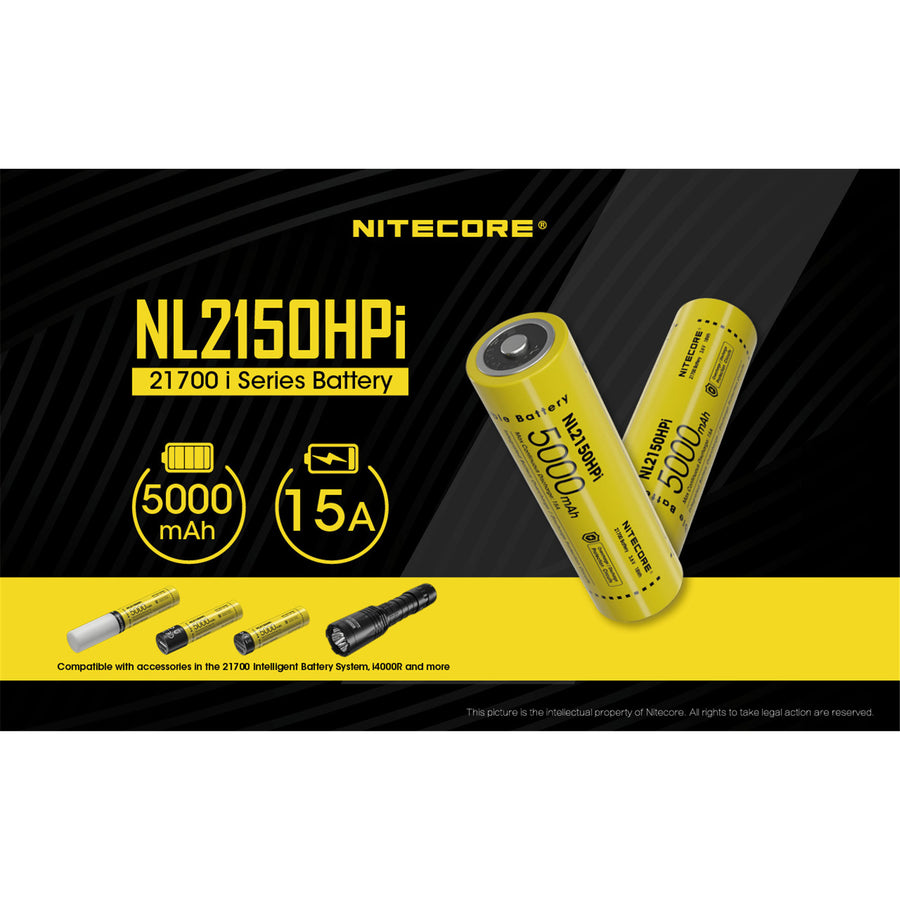 NL2150HPI - NITECORE 21700i WIEDERAUFLADBARER AKKU 3.6V 5000MAH