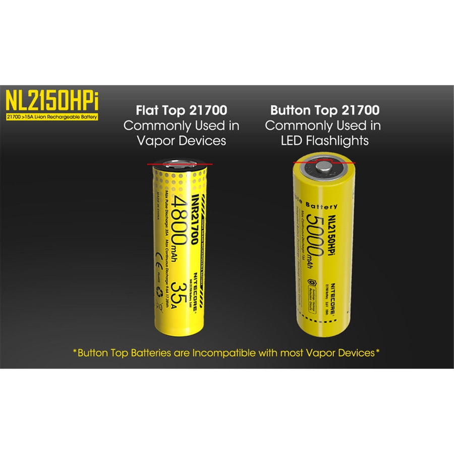 NL2150HPI - NITECORE 21700i WIEDERAUFLADBARER AKKU 3.6V 5000MAH