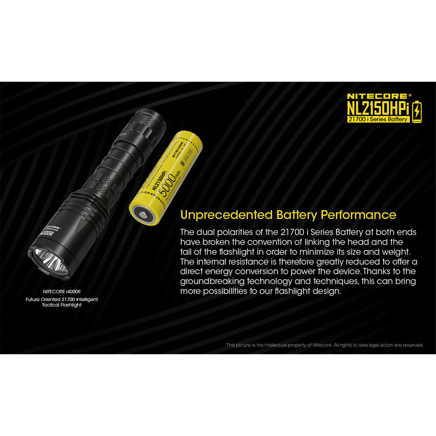 NL2150HPI - NITECORE 21700i WIEDERAUFLADBARER AKKU 3.6V 5000MAH