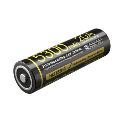 NL2153HPI - NITECORE LI-ION RECHARGEABLE 21700 BATTERY 5300MAH 3.6V