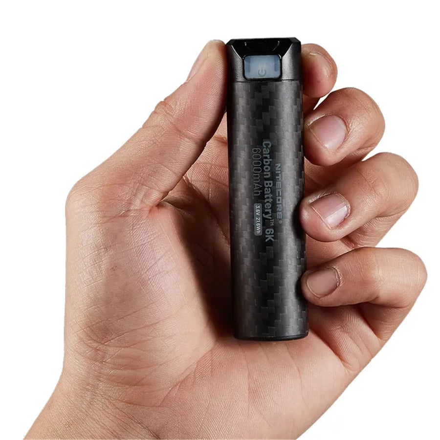 CARBONBATTERY6K - NITECORE LI-ION RECHARGEABLE USB C BATTERY 6000MAH 3.6V