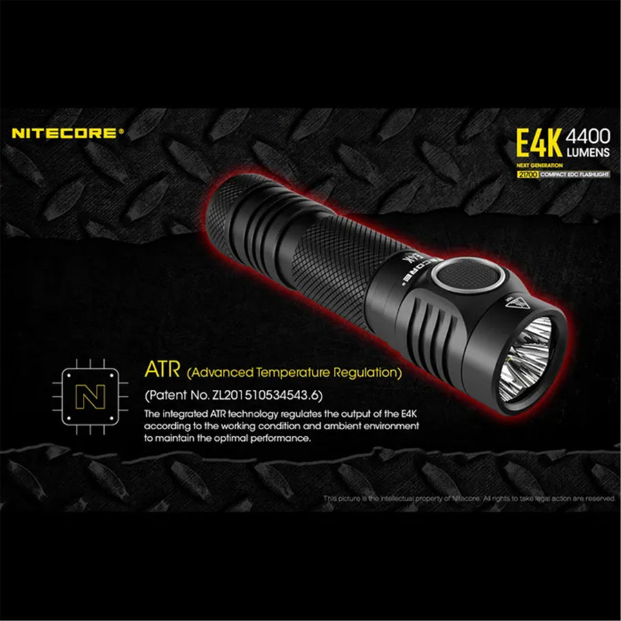 E4K - NITECORE E4K 4400 LUMEN EDC TORCH