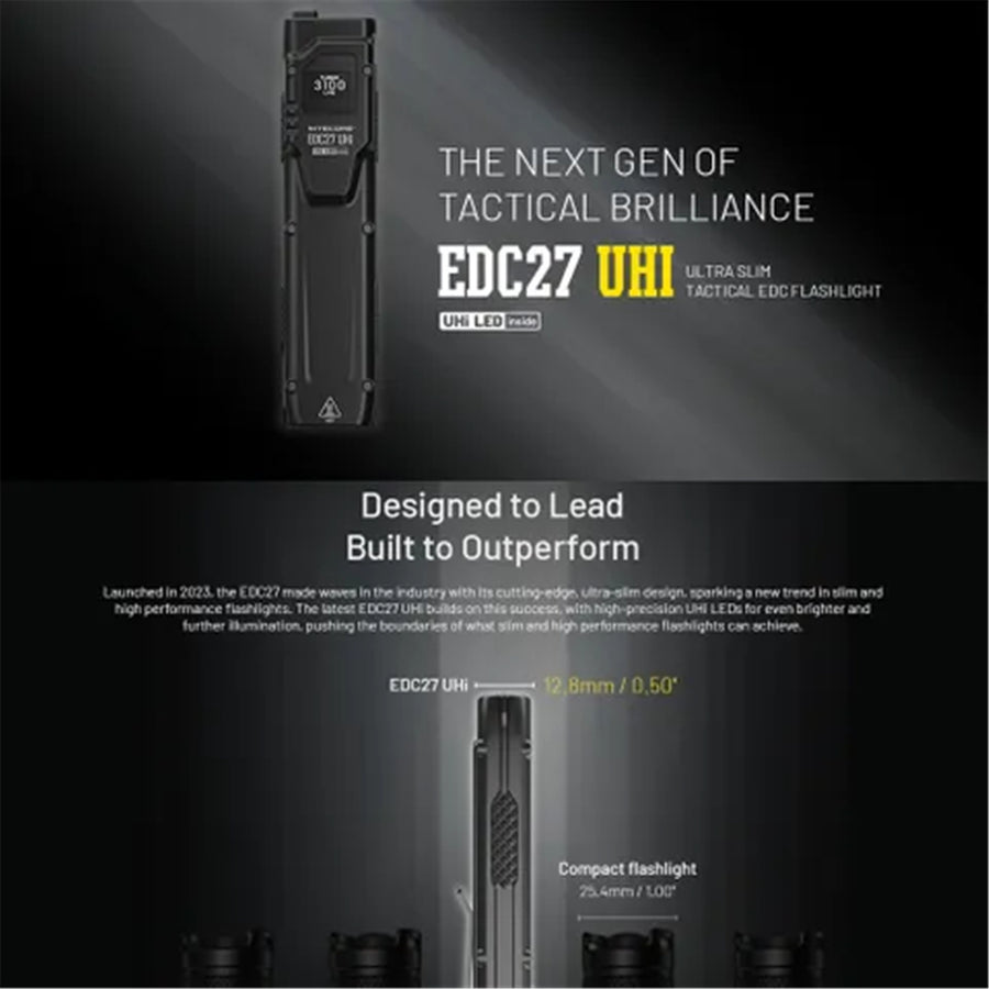 EDC27-UHI - NITECORE EDC27 UHI 3100 LUMEN EDC TORCH