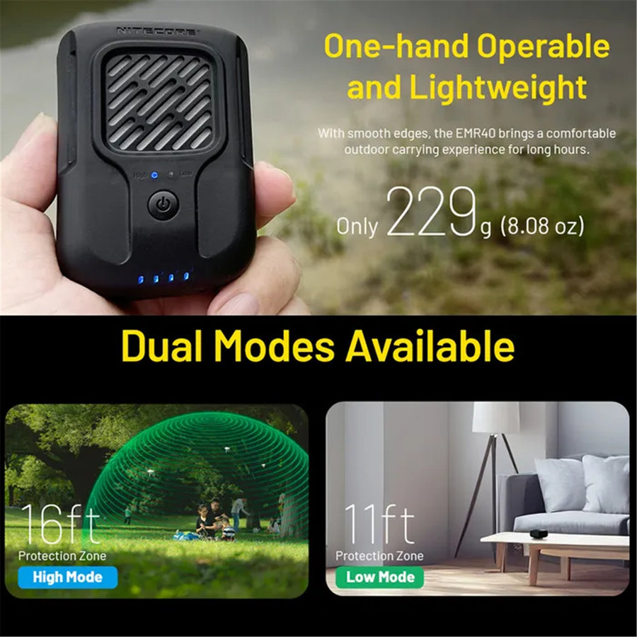 EMR40 - NITECORE EMR40 PORTABLE ELECTRONIC MULTIPURPOSE REPELLER