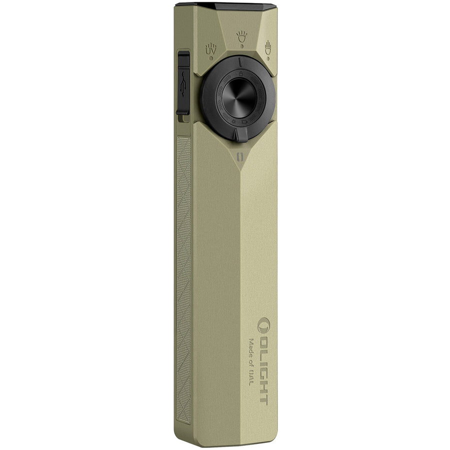Olight ArkPro Ultra Flat Unibody EDC Flashlight (Olive Green CW) 4 Lights, 7 Configurations, UV, 1500 Lumens, 205M Beam, Internal 2000mah Battery