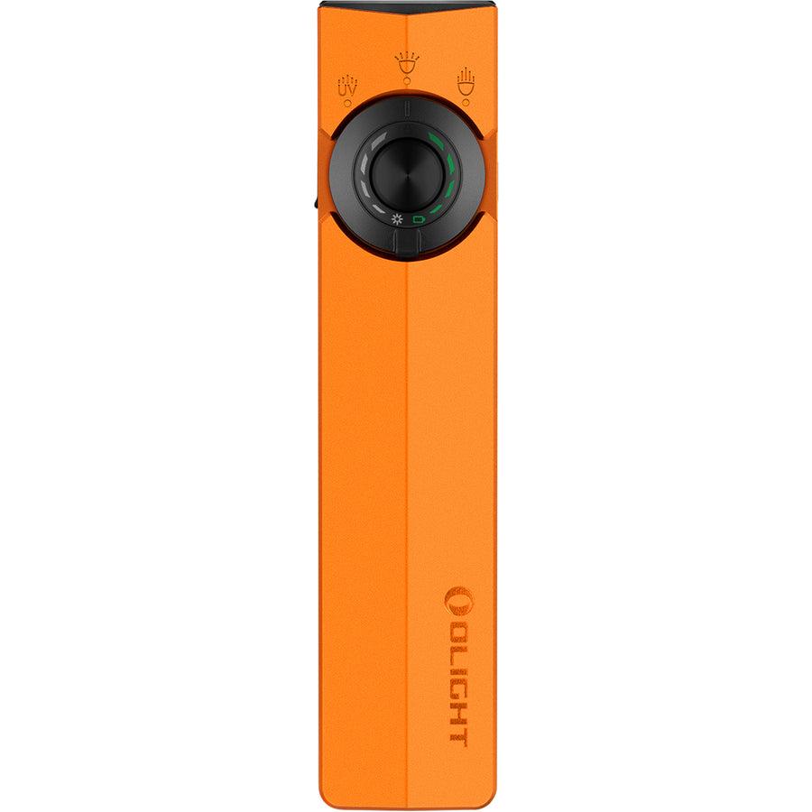 Olight ArkPro Flat Unibody EDC Flashlight (Orange CW) 4 Lights, 7 Configurations, UV, 1500 Lumens, 205M Beam, Internal 2000mah Battery