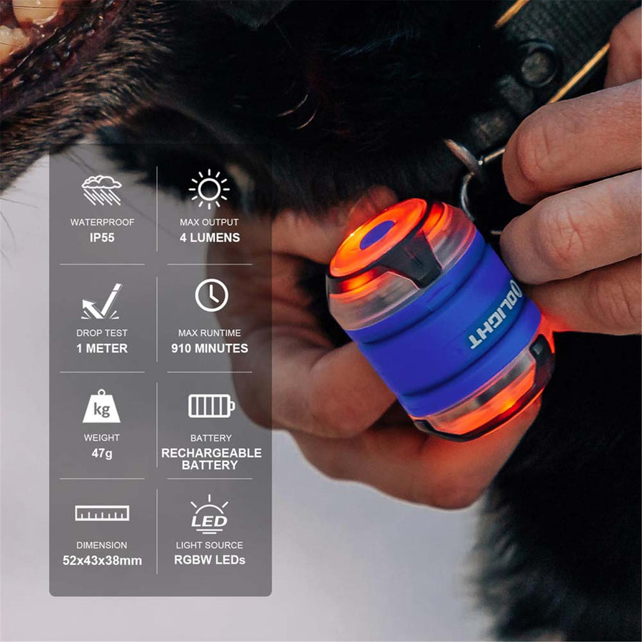 Olight Gober 2 Smart Signal Light (Blue) 11 Settings, 4 Light Modes, USB-C, Built-In Battery