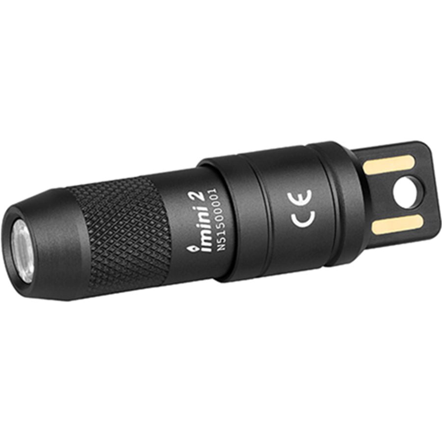 Olight Imini 2 Rechargeable Mini Flashlight (Black) USB Plug-In, Magnetic and Ultra Compact