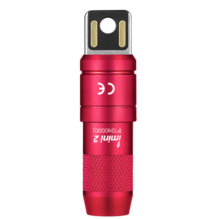 Olight Imini 2 Rechargeable Mini Flashlight (Passionate Red) USB Plug-In, Magnetic and Ultra Compact
