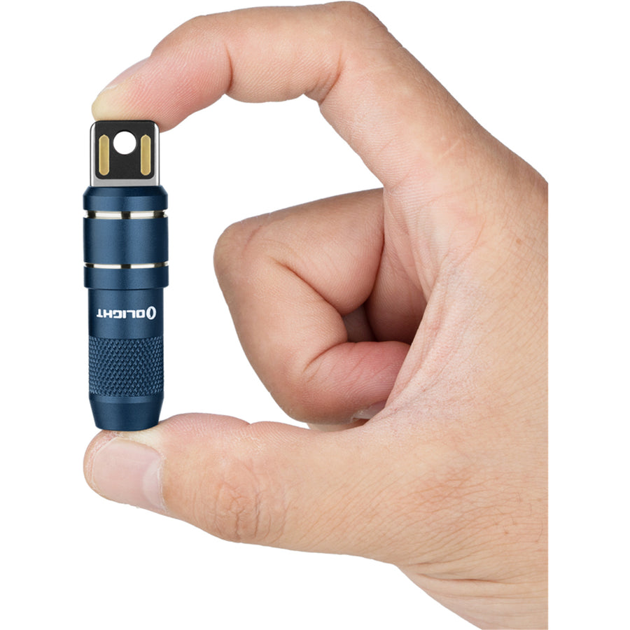 Olight Imini 2 Rechargeable Mini Flashlight (Midnight Blue) USB Plug-In, Magnetic and Ultra Compact