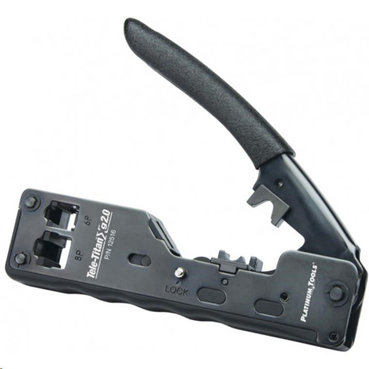 PLATINUM TOOLS 12516C - Tele-Titan Xg 2.0 Cat6A Crimp Tool Crimp Tool for Cat6A/10G Shielded Plugs 106193 & 106192