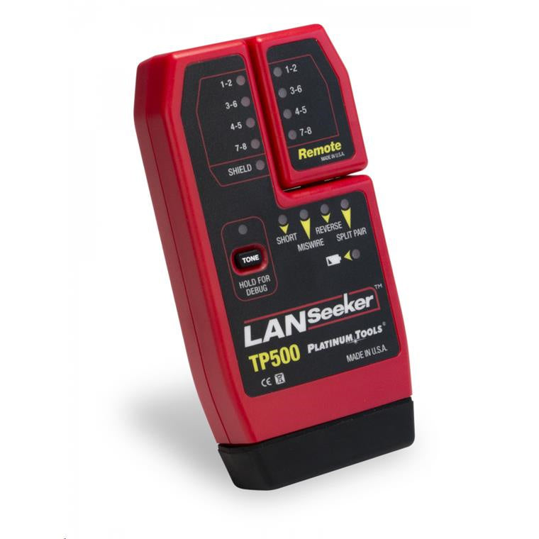 PLATINUM TOOLS TP500C - LANSeeker Cable Tester & Tone Generator. Identify shorts opens miswires