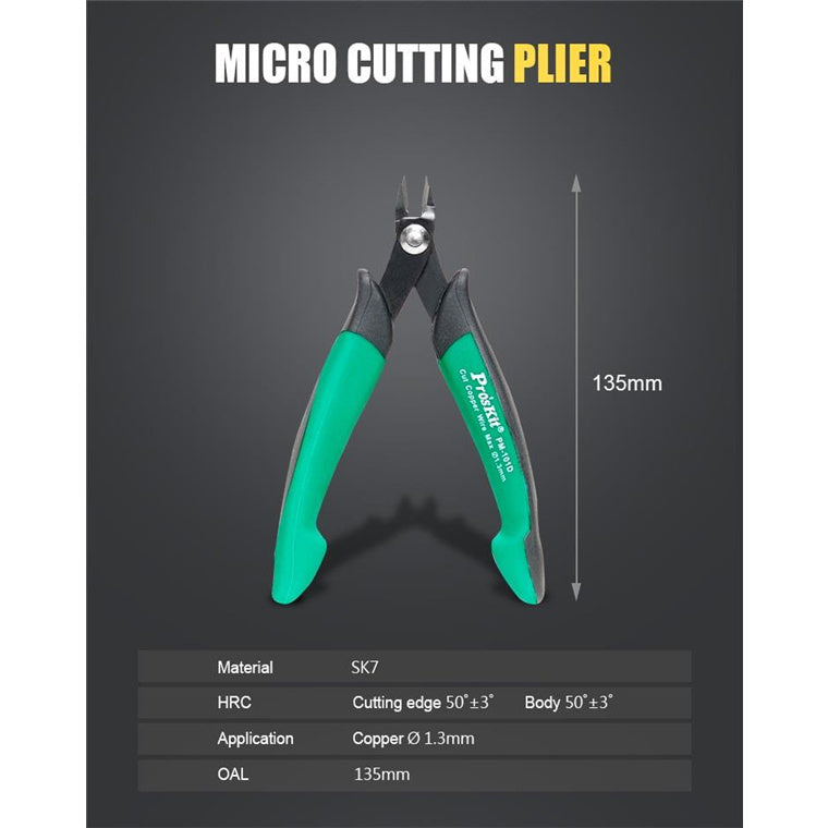 ProsKit PM-101D Flush Cutter Plier (135mm) For cut Copper wire or Trim Lead Made for Electrician