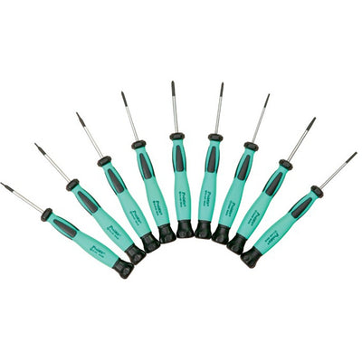 ProsKit SD-0839 9 PCS ESD Precision Screwdriver Set Slotted, Phillips and Torx screwdrivers