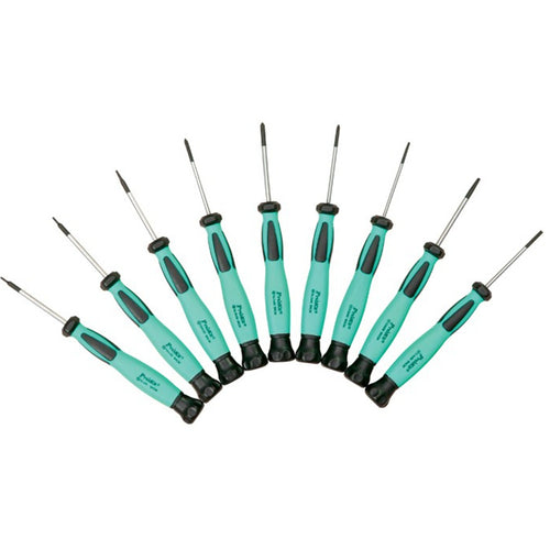 ProsKit SD-0839 9 PCS ESD Precision Screwdriver Set Slotted, Phillips and Torx screwdrivers
