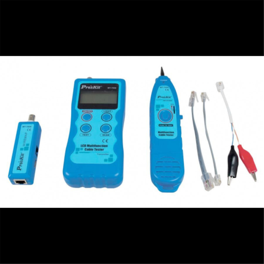 ProsKit MT-7059 LCD Display Multifunction Cable Tester Wire LAN Cable Tracing