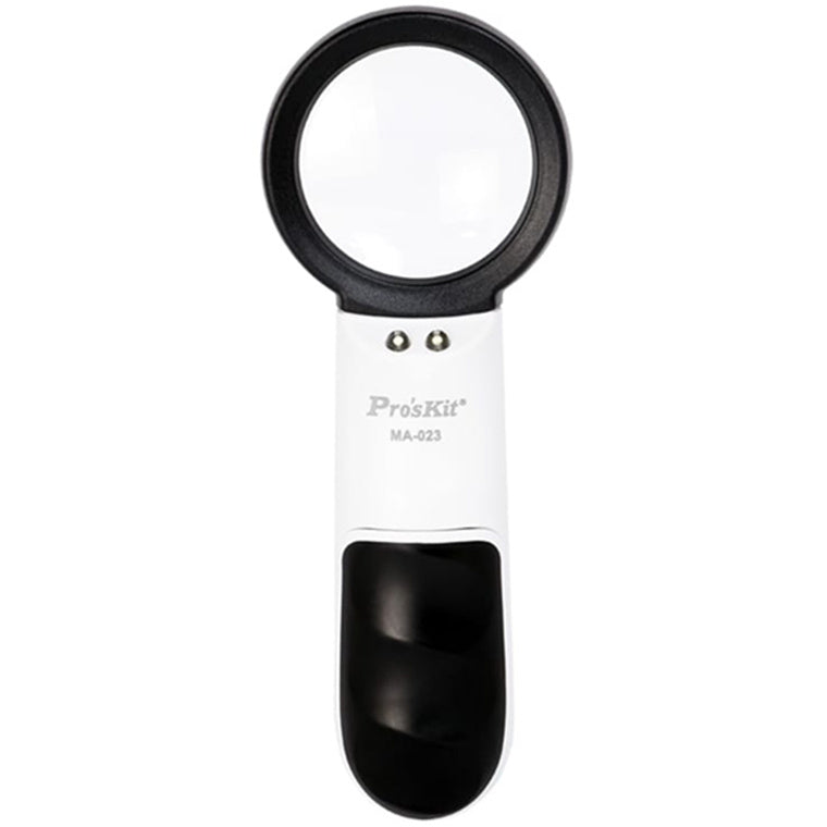 ProsKit MA-023 3.5/20X Handheld LED Light Magnifier Reading Magnifying Glass Lens Jewelry Loupe