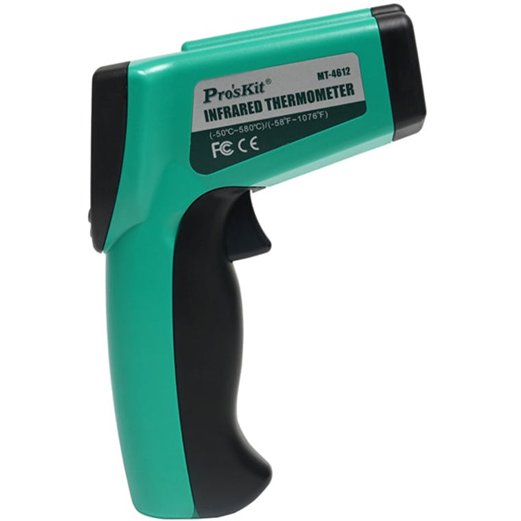 ProsKit MT-4612 Dual Infrared Laser Point Thermometer Range -50 to 580 Celsius adjustable emissivity Temperature Pyrometer