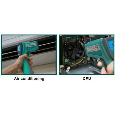 ProsKit MT-4612 Dual Infrared Laser Point Thermometer Range -50 to 580 Celsius adjustable emissivity Temperature Pyrometer