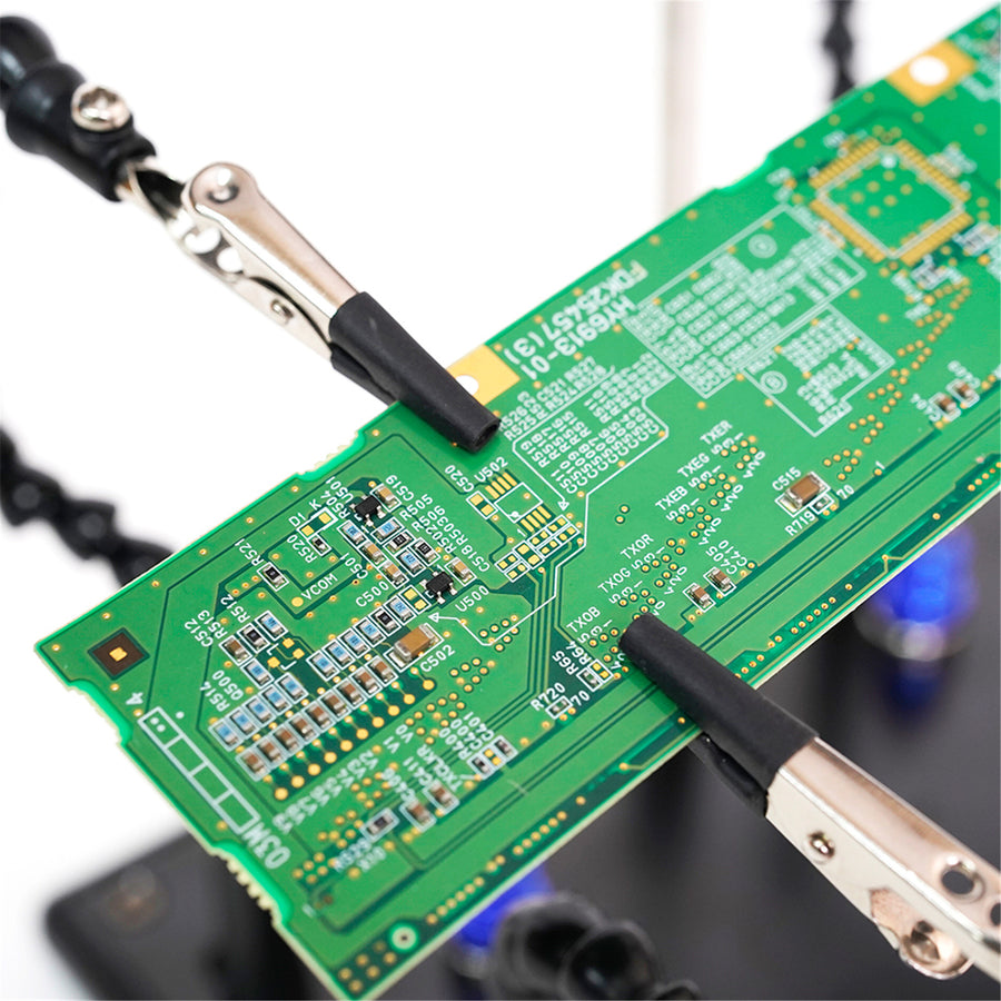 ProsKit SN-398 Multi-Function PCB Soldering Helping Hands 4* Flexible Clip Arm and a Gooseneck Light