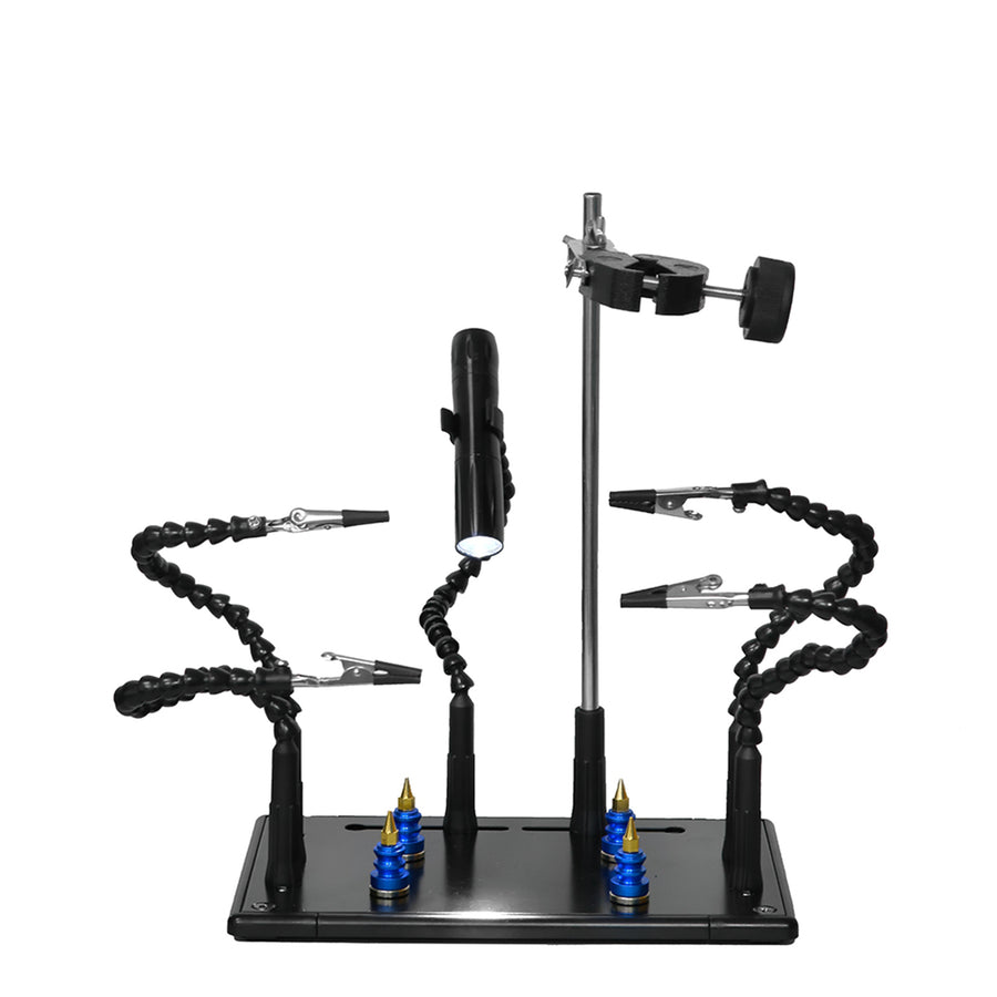 ProsKit SN-398 Multi-Function PCB Soldering Helping Hands 4* Flexible Clip Arm and a Gooseneck Light