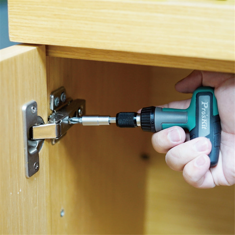 ProsKit 25 in 1 T- Handle Ratchet With Universal Socket & Bits Set
