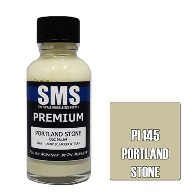 SMS PL145 - AIR BRUSH PAINT 30ML PREMIUM PORTLAND STONE ACRYLIC LACQUER SCALE MODELLERS SUPPLY