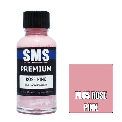 SMS PL65 - AIRBRUSH PAINT 30ML PREMIUM ROSE PINK ACRYLIC LACQUER SCALE MODELLERS SUPPLY