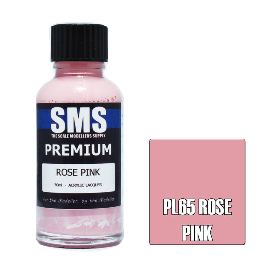 SMS PL65 - AIRBRUSH PAINT 30ML PREMIUM ROSE PINK ACRYLIC LACQUER SCALE MODELLERS SUPPLY
