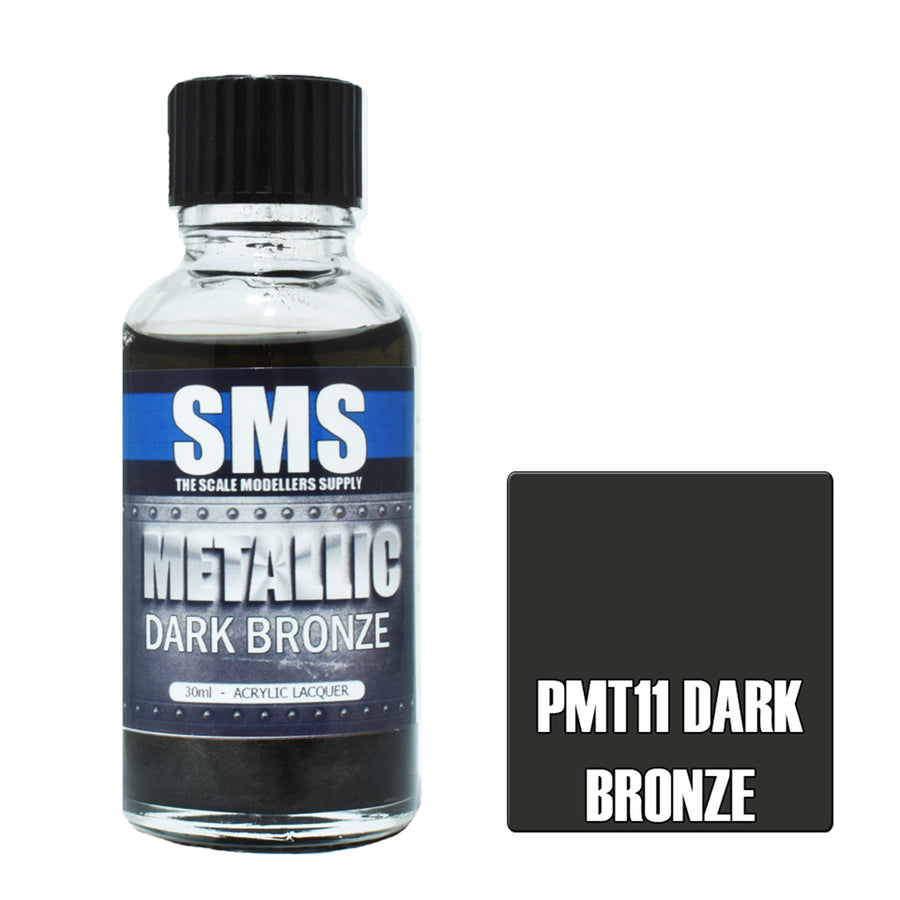 SMS PMT11 - AIR BRUSH PAINT 30ML METALLIC DARK BRONZE  ACRYLIC LACQUER SCALE MODELLERS SUPPLY