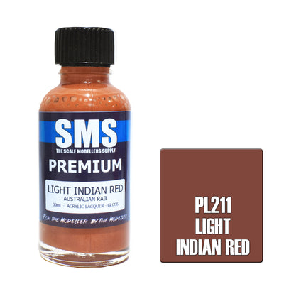 SMS PL211 - AIR BRUSH FARBE 30ML PREMIUM HELL INDISCHROT ACRYL-LACK FÜR MODELLBAUER