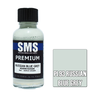 SMS PL93 - AIR BRUSH PAINT 30ML PREMIUM RUSSIAN BLUE GREY  ACRYLIC LACQUER SCALE MODELLERS SUPPLY