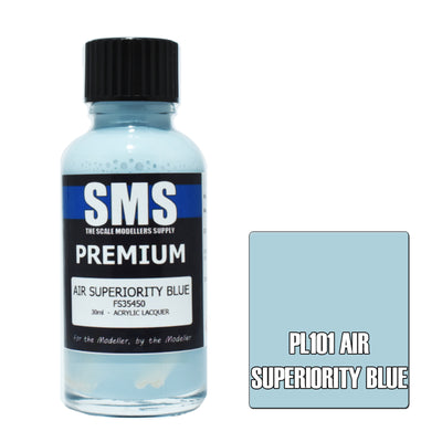 SMS PL101 - AIRBRUSHFARBE 30ML PREMIUM AIR SUPERIORITY BLUE ACRYLIC LACQUER ZUBEHÖR FÜR MODELLBAUER